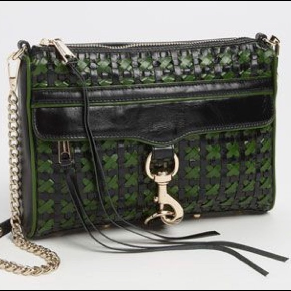 Rebecca Minkoff Handbags - Rebecca Minkoff Woven Green Black MAC Crossbody
